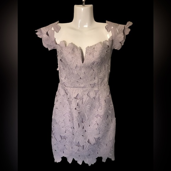 NWT Free People x Saylor off-shoulder mini dress size XS Fairycore whimsical - Picture 2 of 5